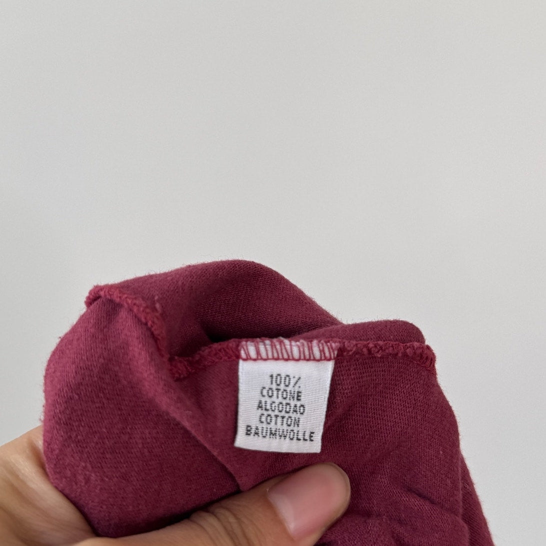 Vintage Killah Babe Red Graphic Long Sleeve Top Fitted Cotton Y2K (XS)