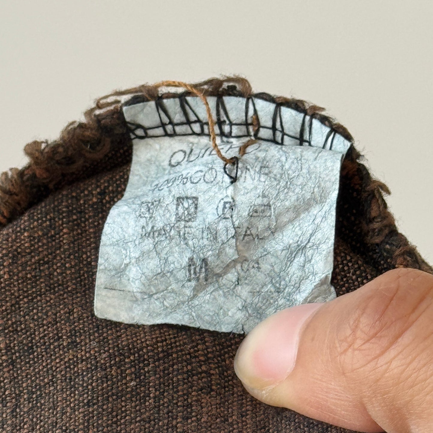 Vintage Italian Dark Blue Mid Rise Denim Midi Skirt with Contrast Seams (Small)