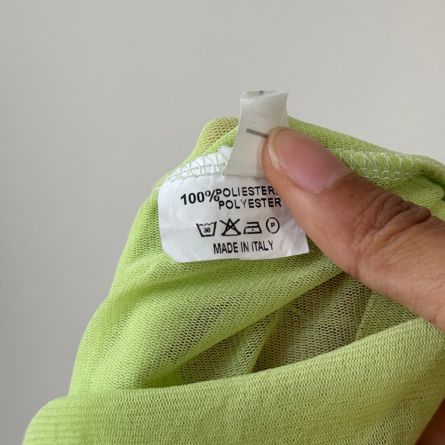 Vintage Italian Mesh Ruffle Top (S)