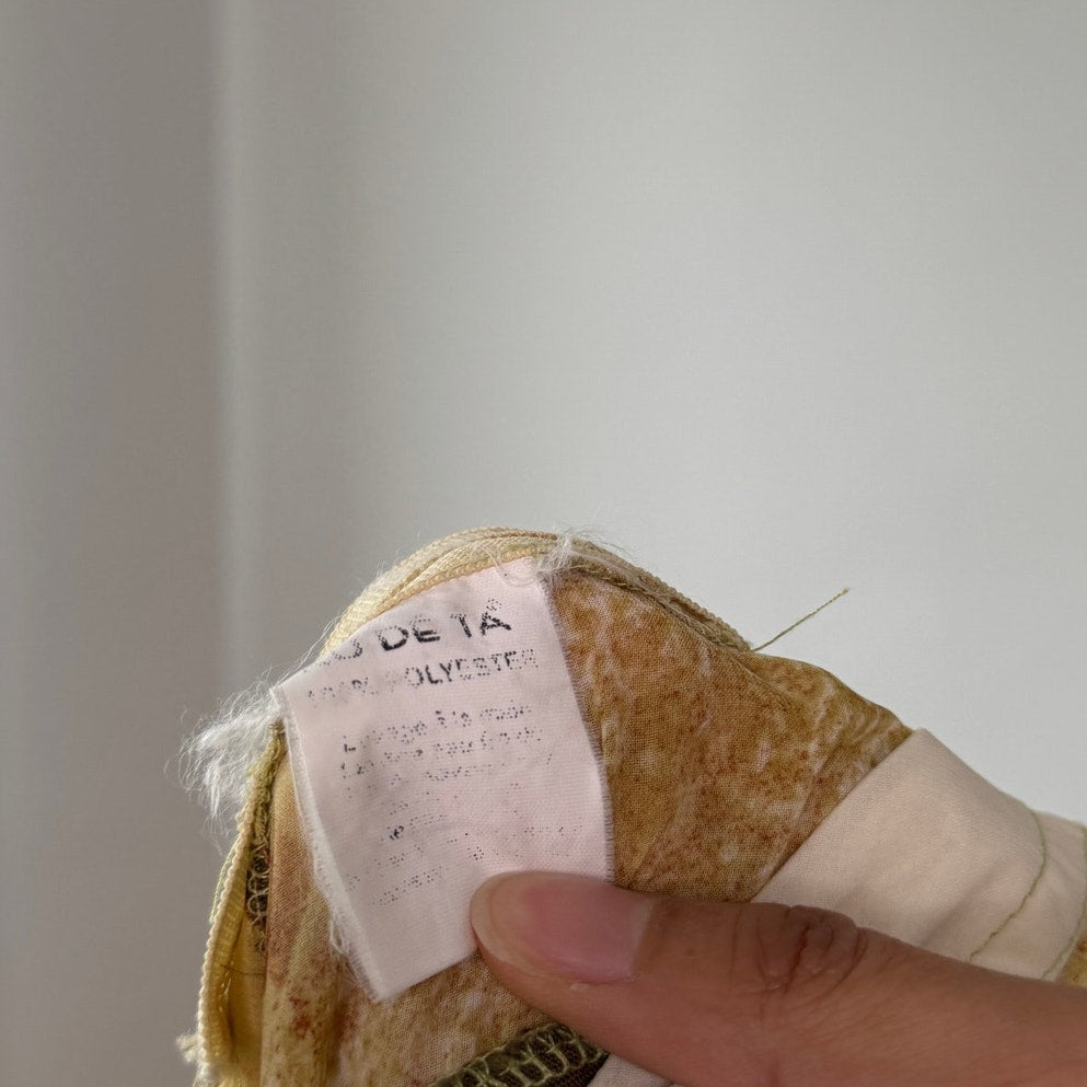 Vintage Italian Black Mesh Midi Skirt (Small)