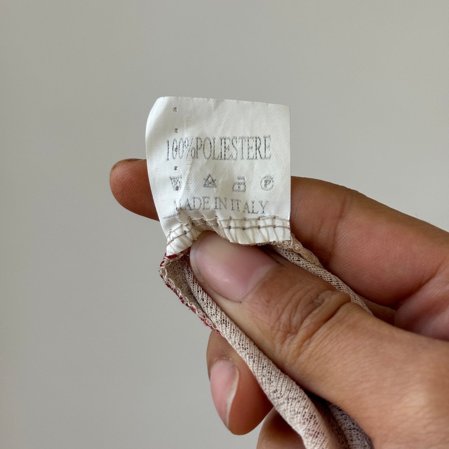 Vintage Italian rose-print mesh halter top (Small)