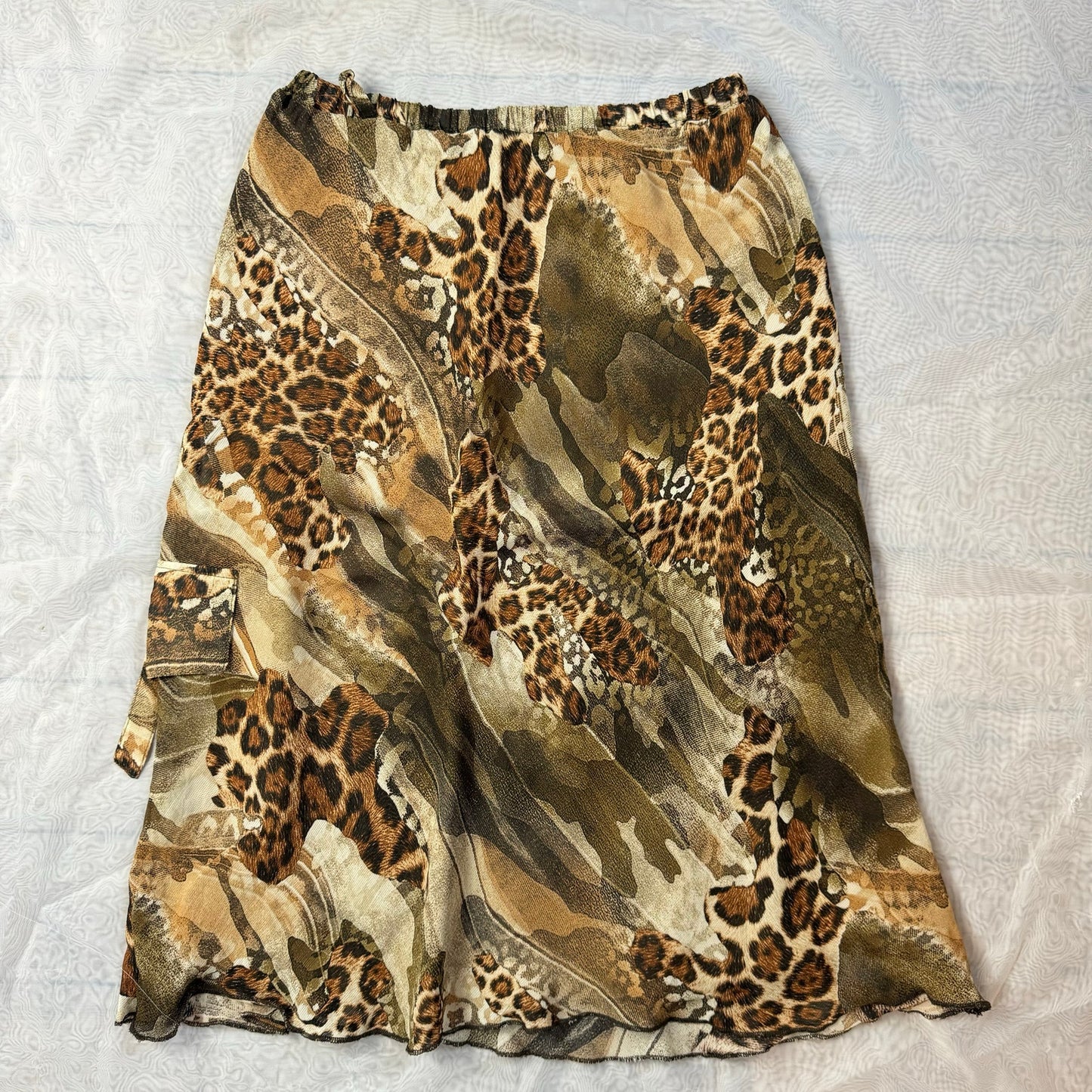 Vintage Euro Cheetah Mesh Skirt (S)