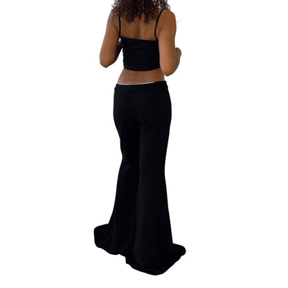 Wild Pony Black Low Rise Flare Pants (Small)