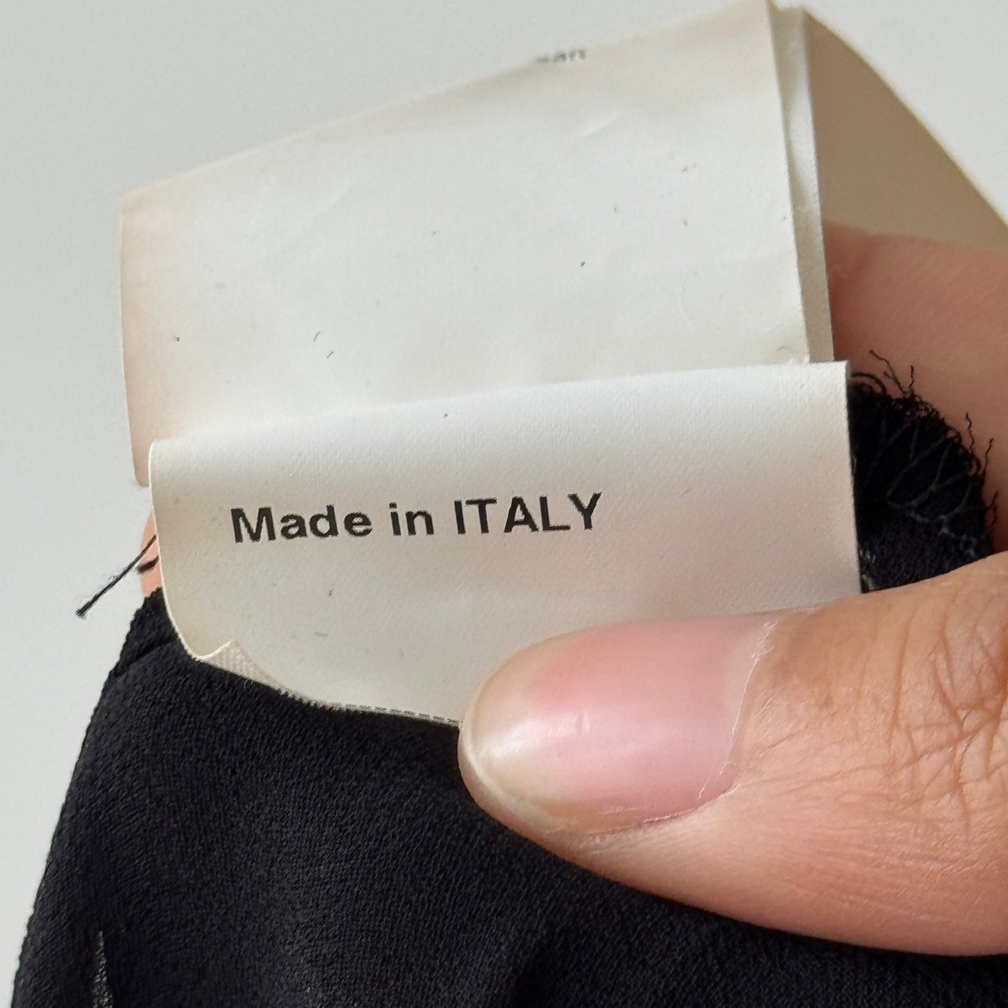 Vintage Italian mesh cami top with pink trim (S)