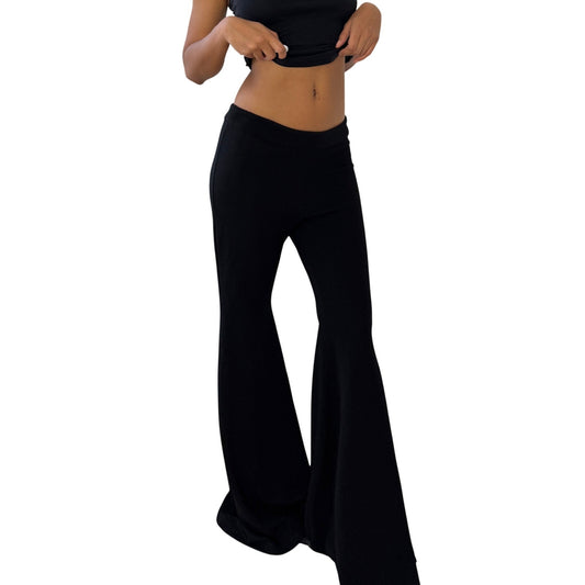 Wild Pony Black Low Rise Flare Pants (Small)