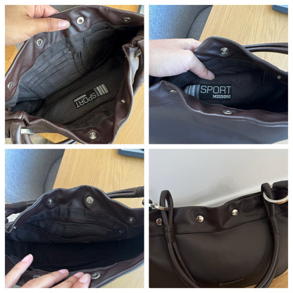 Sport Missoni Brown Leather Shoulder Bag