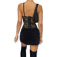 Vintage 90s Intimissimi Lace Bustier in Black & Nude (XS) Festival Goth