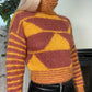 Vintage 80’s Geometric Pattern Sparkle Knit Sweater (XS-M)