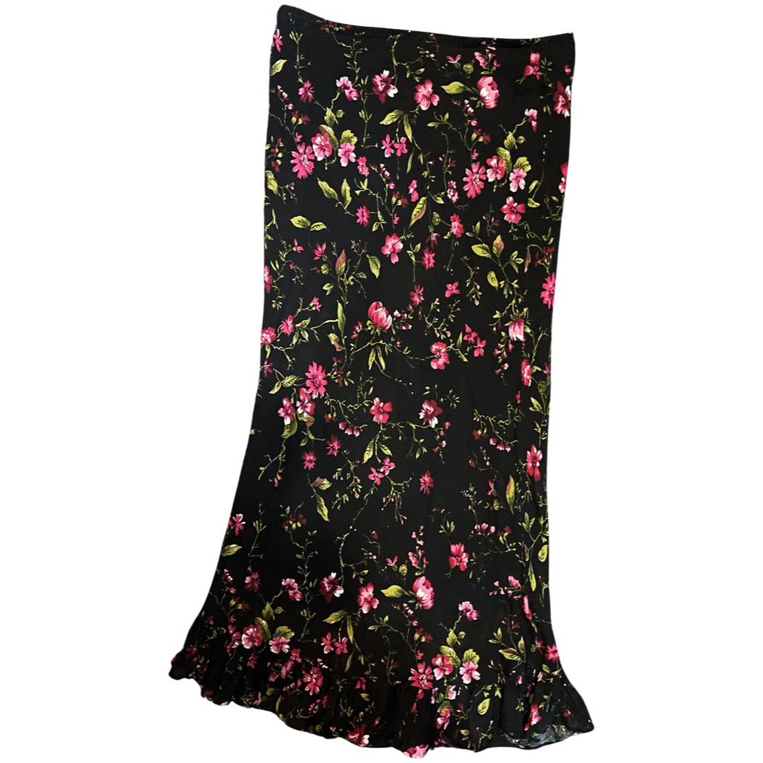 Vintage Y2k Mesh Floral Skirt (XS-S)