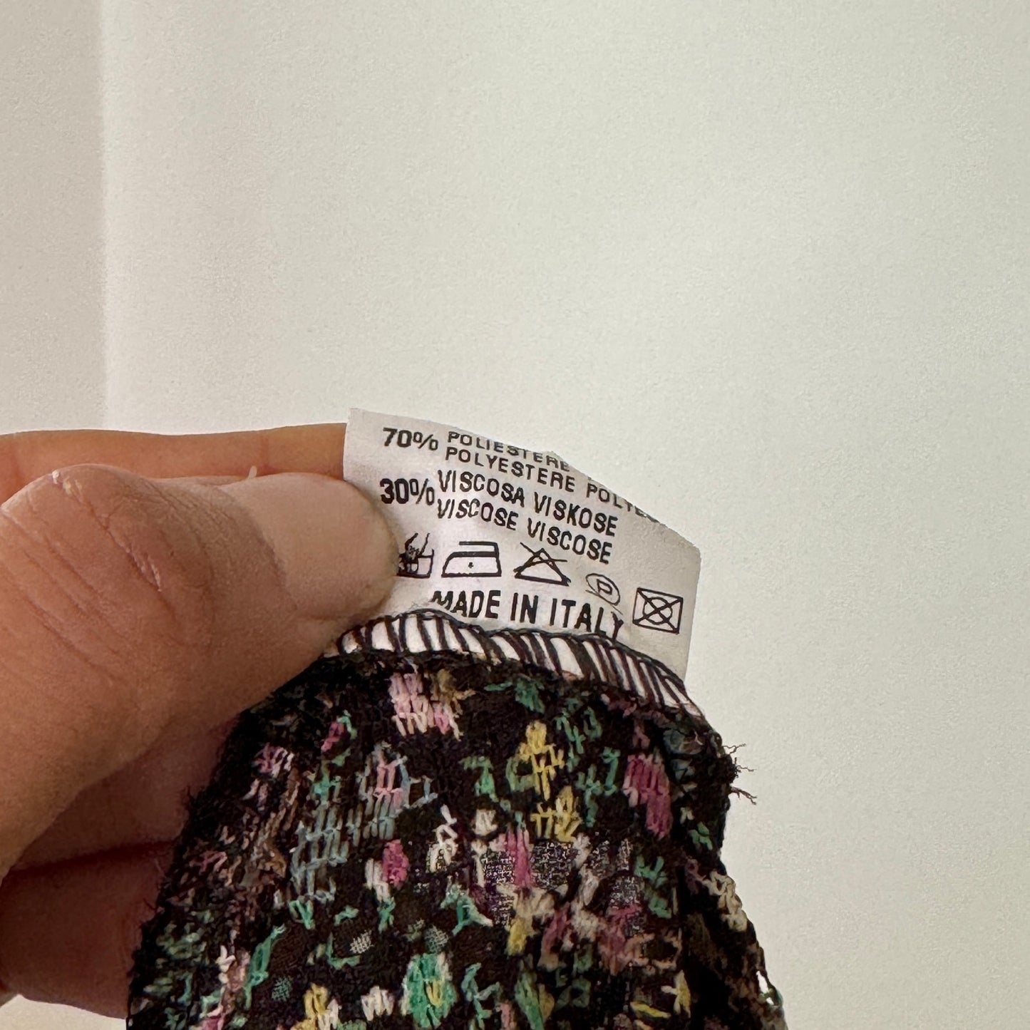 Vintage Brown Micro Floral Mesh Maxi Skirt Lace Hem Italian Y2K Skirt (S) ⠀