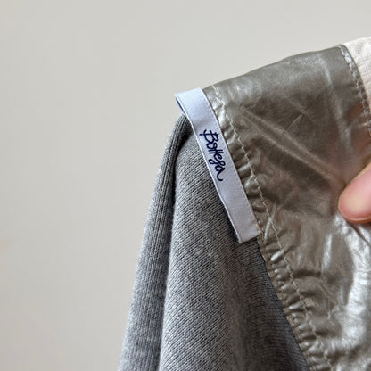 Vintage Italian mixed-fabric sleeveless patchwork tunic vest (Medium)