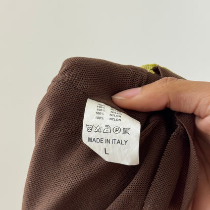 Vintage Italian psychedelic graphic mesh sleeveless top (Medium)