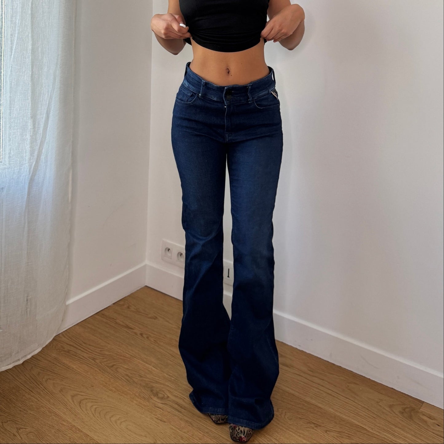 Vintage Replay Dark Wash Flared Jeans W29 L32 (S)