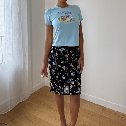 Vintage Fruit of the Loom Italian Graphic Baby Tee (S/M)