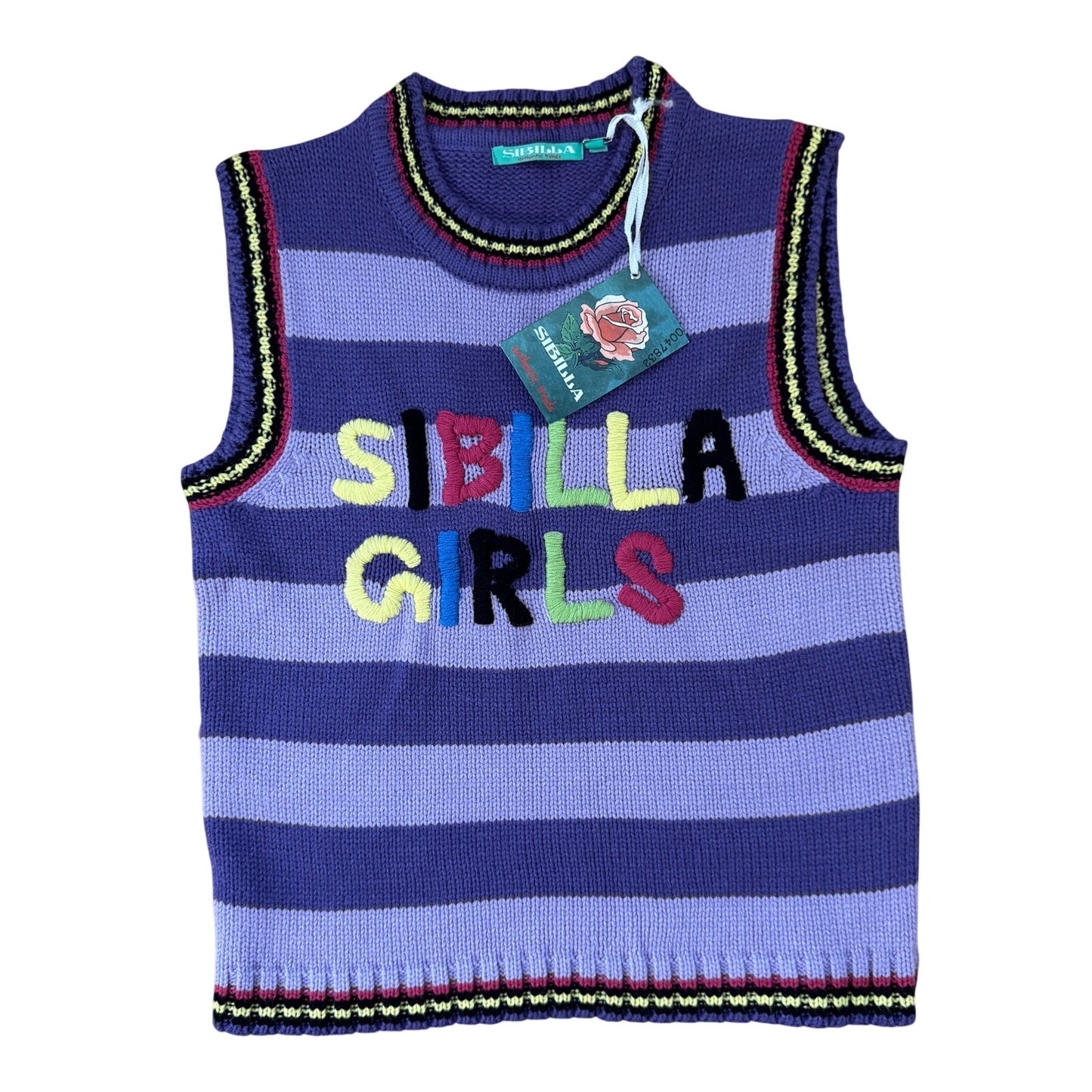 Vintage Italian “Sibilla Girls” knit vest (S/M)