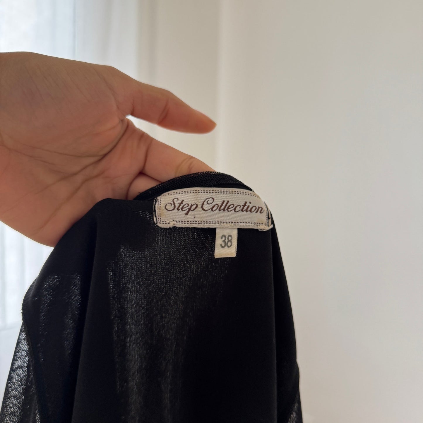 Vintage Y2K Sheer Mesh Sequin Top (S/M)