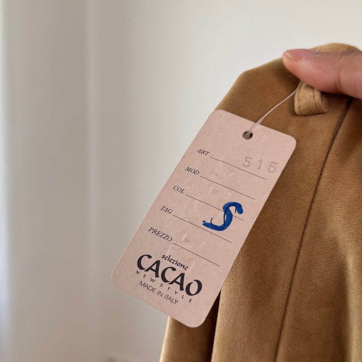 Vintage Camel Suede Midi Skirt Deadstock Y2K Italian (S)