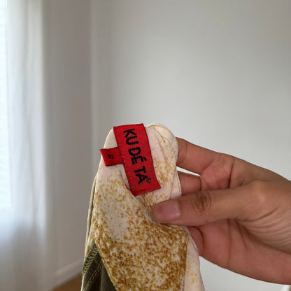 Vintage Italian Black Mesh Midi Skirt (Small)