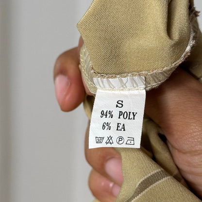 Euro vintage Y2K pale yellow pinstripe low-rise tailored trousers