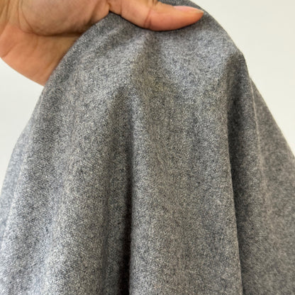 Vintage Euro grey skirt with embroidered floral hem — deadstock (Small)