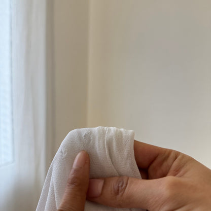 Vintage Italian White Floral Mesh Mini Skirt (XS)