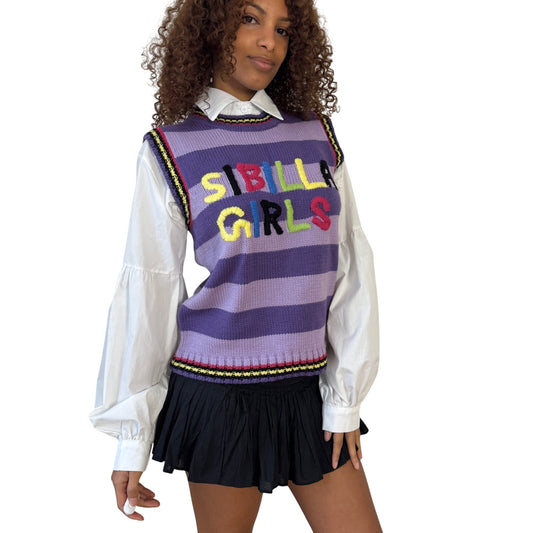 Vintage Italian “Sibilla Girls” knit vest (S/M)