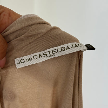 Vintage Castelbajac beige embellished off-shoulder top (S)