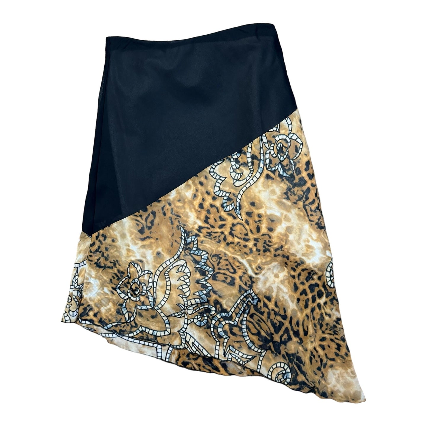 90s mesh cheetah print midi skirt (XS/M)