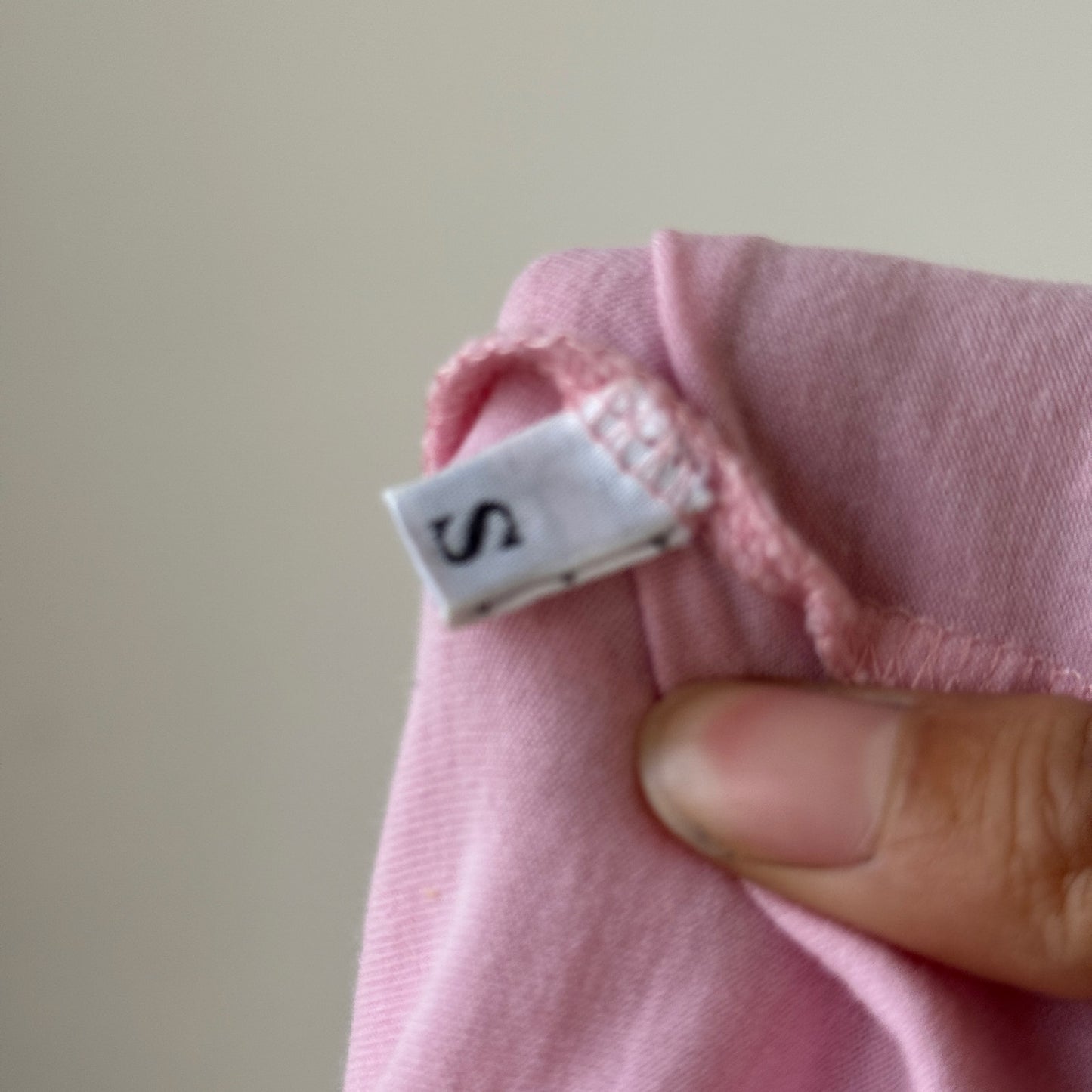 Vintage pink Pucca sequin polo top (S)