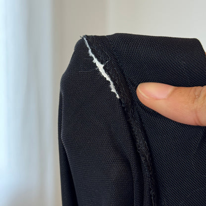 Vintage Euro black sheer panel maxi skirt (M)