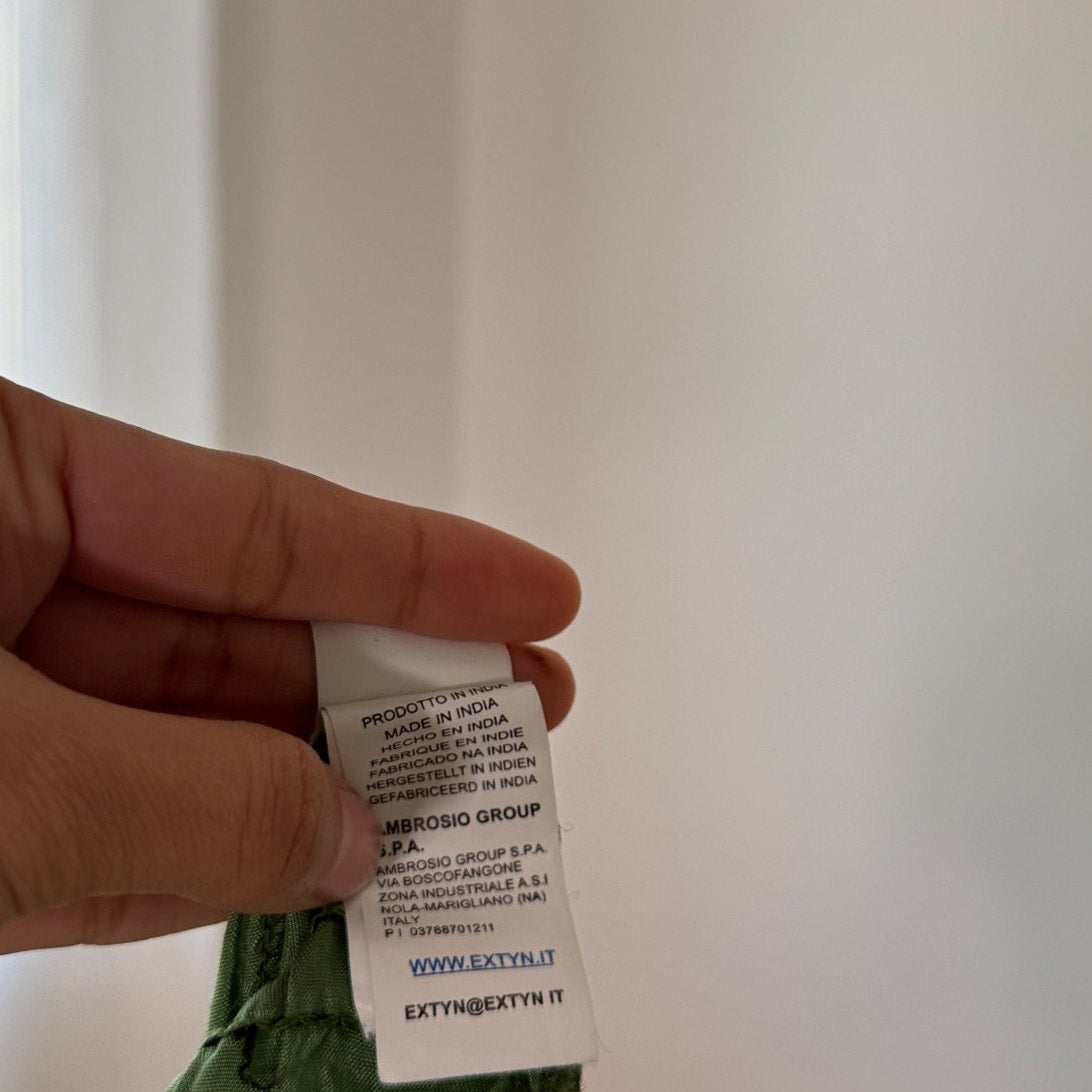 Vintage Italian Green Lace Trim Camisole Top 100% Viscose (S)