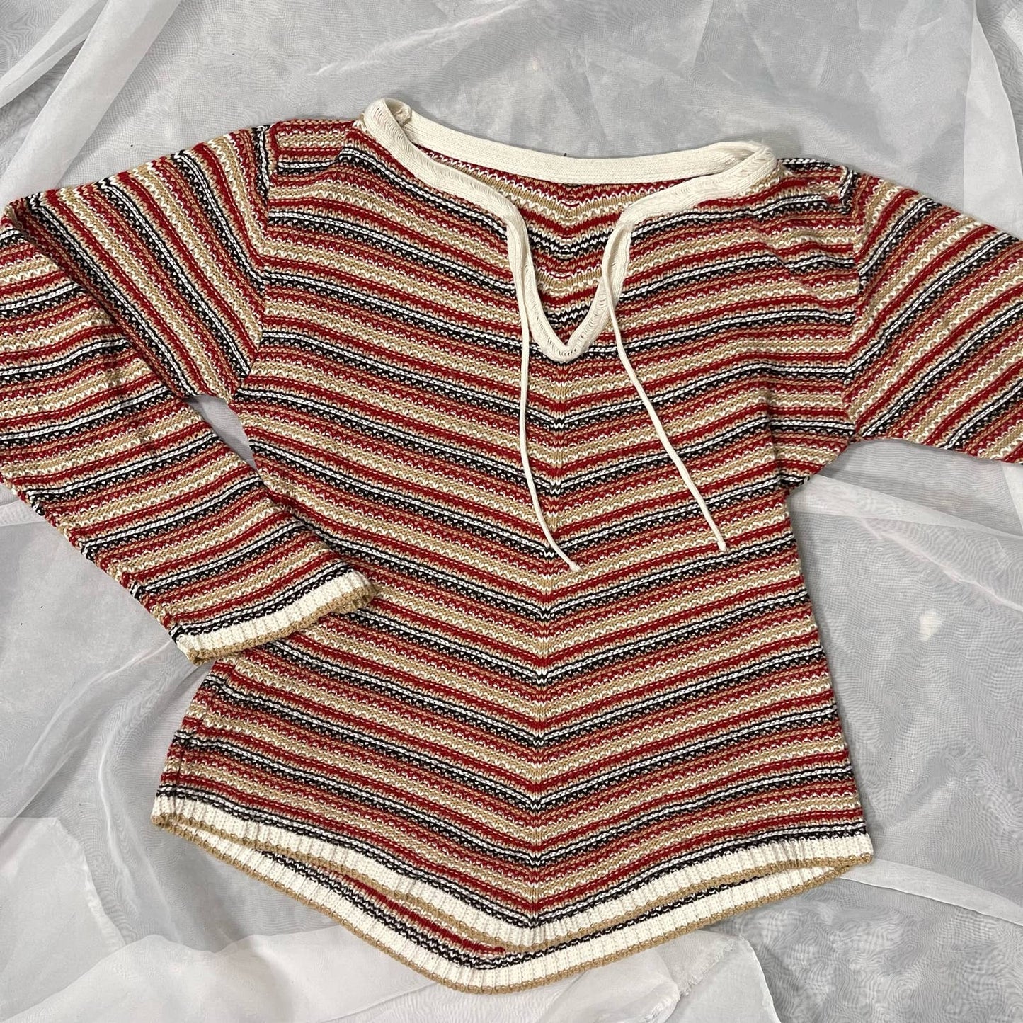 Vintage Y2K Knit Stripe Sweater (XS-M)