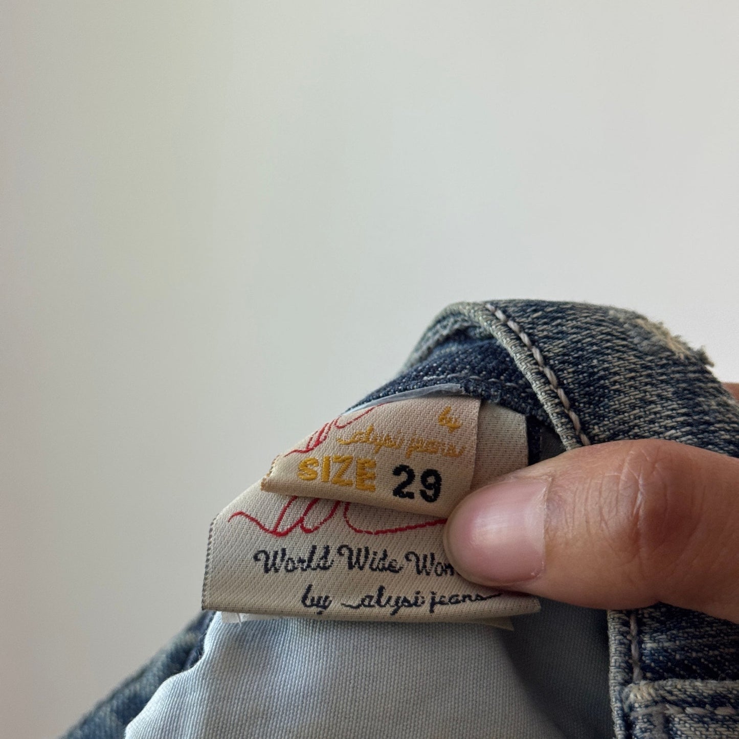 Vintage Blue Distressed Patchwork Capri Jeans Italian Y2K Cotton (S)
