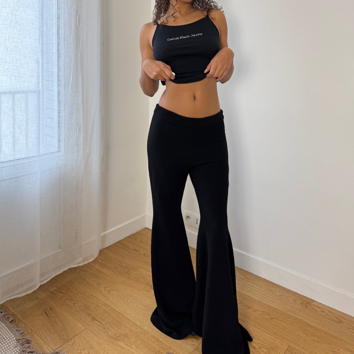 Wild Pony Black Low Rise Flare Pants (Small)