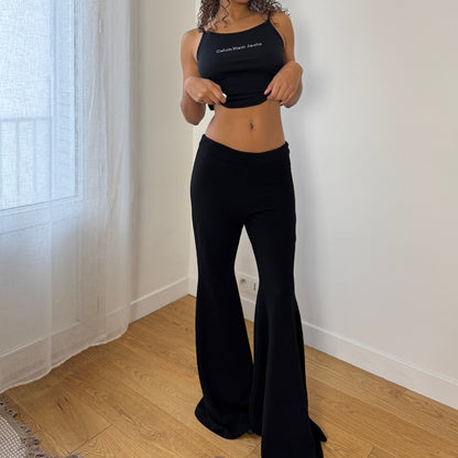 Wild Pony Black Low Rise Flare Pants (Small)