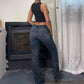 Vintage Roberto Cavalli Graphic Denim Jeans low rise and straight fit (S)