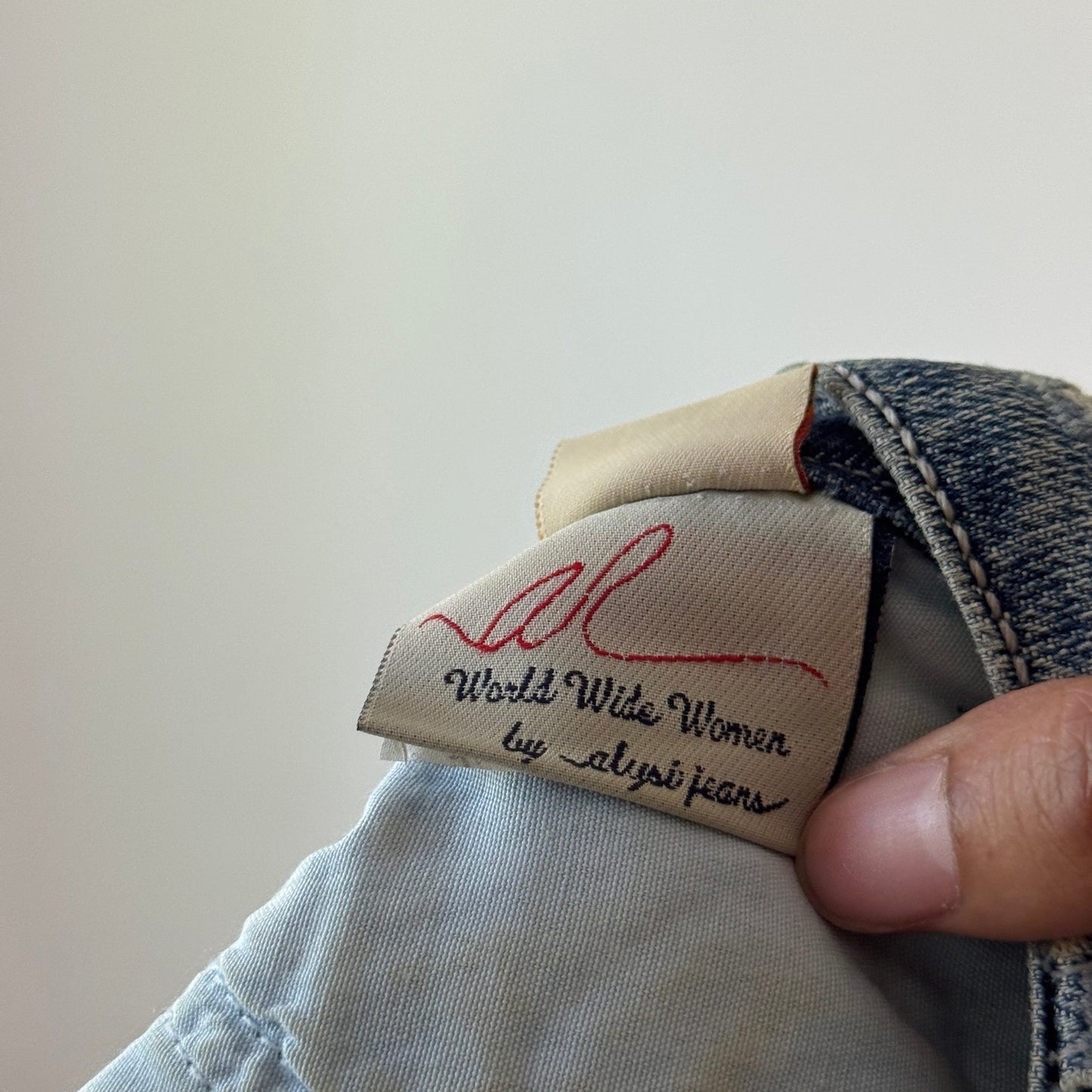 Vintage Blue Distressed Patchwork Capri Jeans Italian Y2K Cotton (S)