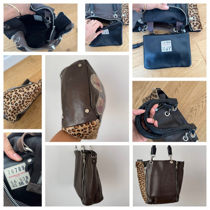 Vintage Barbara Rihl Illustrated Leather Shoulder Bag Limited Edition