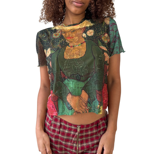 Vintage Desigual artistic mesh tee (M)