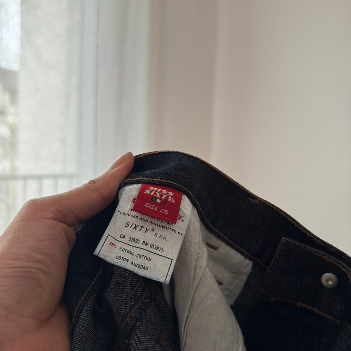 Vintage Miss Sixty Dark Wash Low Rise Flare Jeans Deadstock Denim (XS/S)