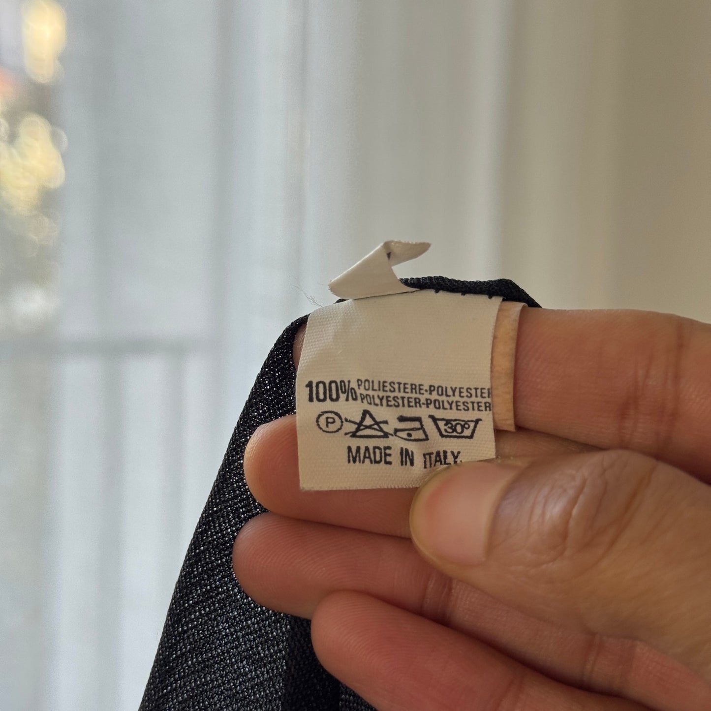 Vintage Italian black floral mesh midi skirt (S/M)