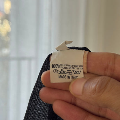 Vintage Italian black floral mesh midi skirt (S/M)