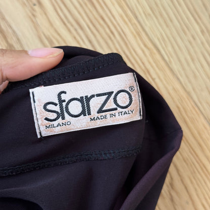 Vintage Italian black sequin embroidered mesh sleeveless top (Small)