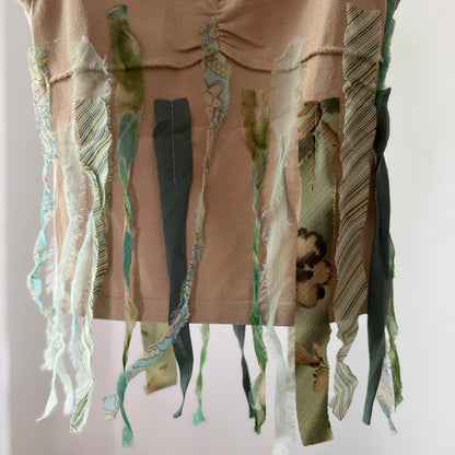 Vintage Cream Patchwork Ribbon Cami Top Liu Jo (S)
