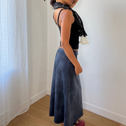 French Vintage Knit Lace Scarf