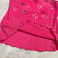 Y2K Pink Cami Top Vintage Floral Sequins S-M Ballet