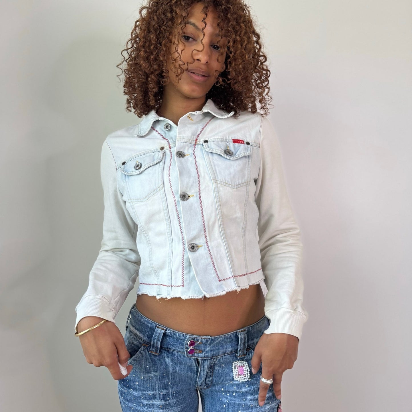 Vintage Phard White Denim Jacket (S)