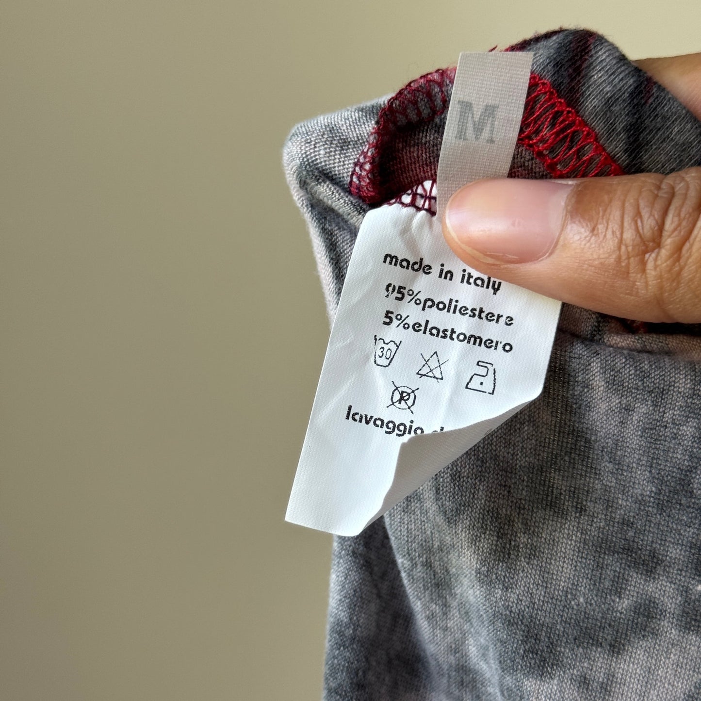 Vintage Italian Graphic Slinky Top (M)