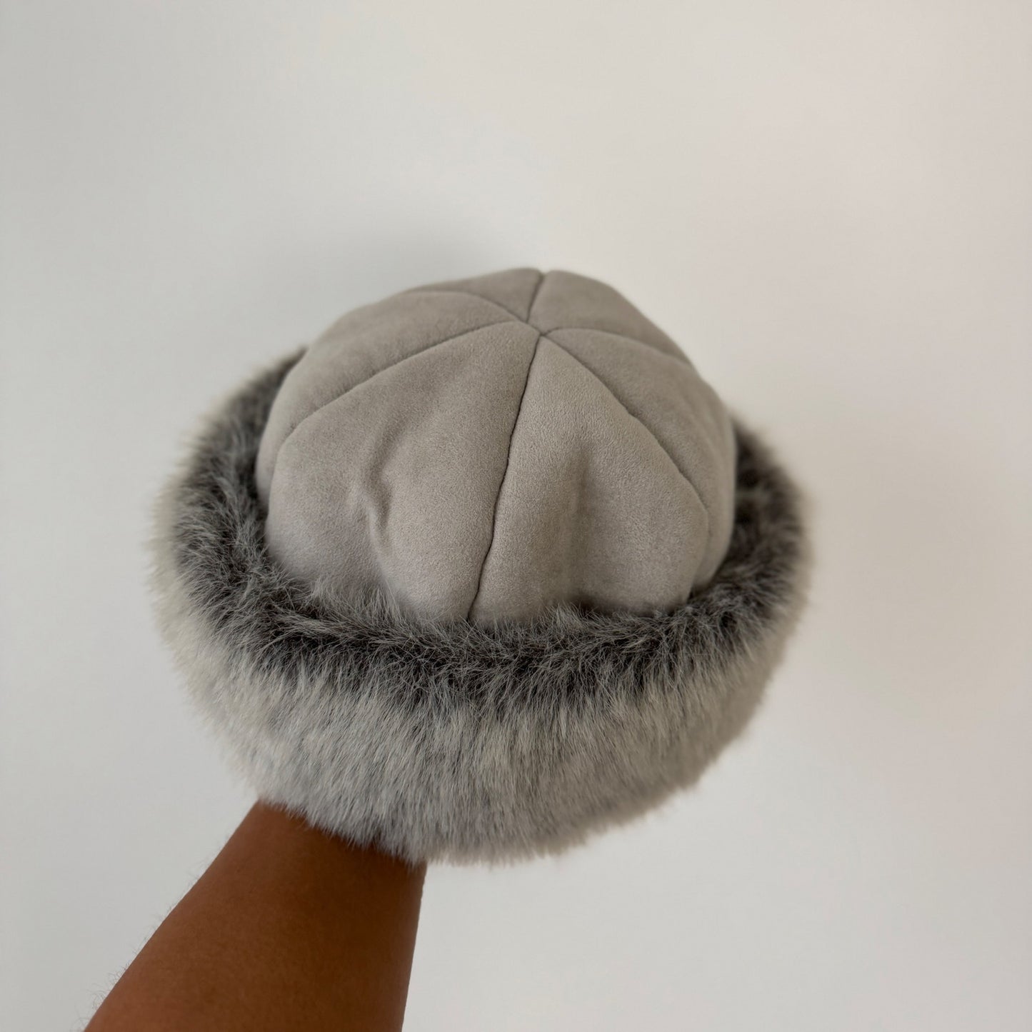 Vintage Euro Faux Fur Trim Winter Hat (One Size)