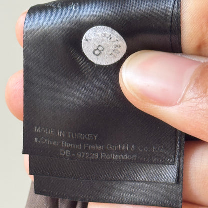 Vintage Italian brown & yellow floral mesh midi dress (S/M)